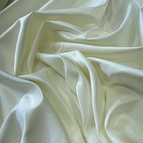 Tecido Cetim Bucol Liso Off White • Conexão Tecidos