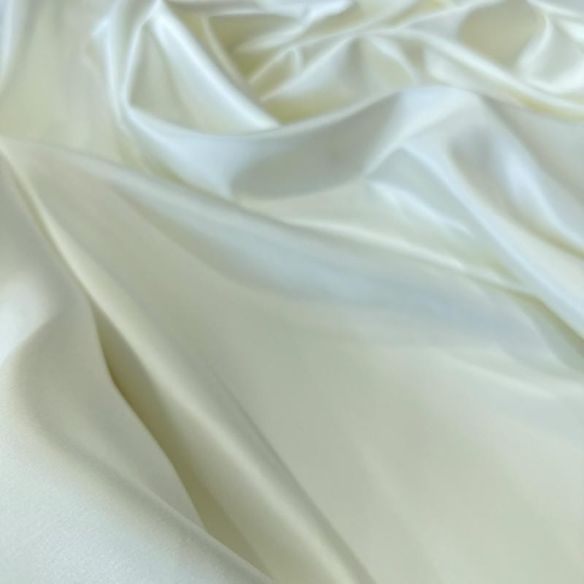Tecido Cetim Bucol Liso Off White • Conexão Tecidos