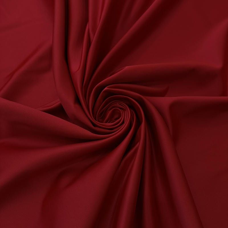 Tecido Cetim Bucol Liso Vermelho Bordô • Conexão Tecidos