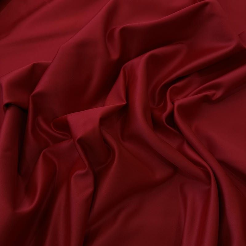 Tecido Cetim Bucol Liso Vermelho Bordô • Conexão Tecidos