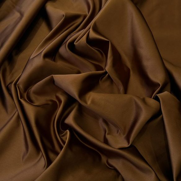 Tecido Cetim Bucol Liso Marrom Chocolate • Conexão Tecidos
