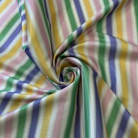 Tecido Tafetá Toque de Seda Listrado Candy Color • Conexão Tecidos