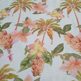 Tecido Viscose Estampada Tropical Branco • Conexão Tecidos 2