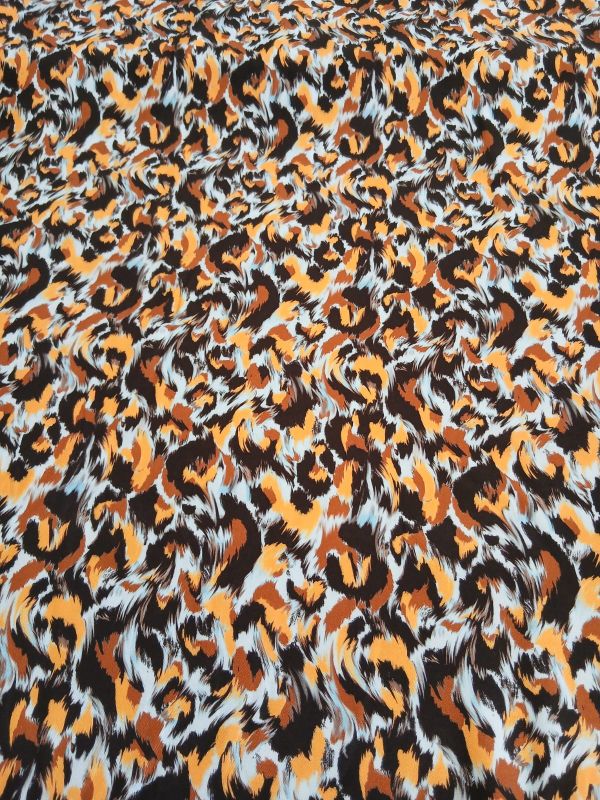 Tecido Viscose Estampada Animal Print Abstrato • Conexão Tecidos