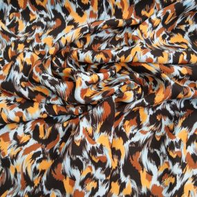 Tecido Viscose Estampada Animal Print Abstrato • Conexão Tecidos