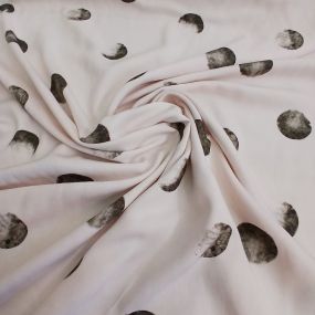 Tecido Viscose Estampada Fases da Lua • Conexão Tecidos
