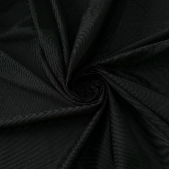 Tecido Veludo Cotelê Preto • Conexão Tecidos