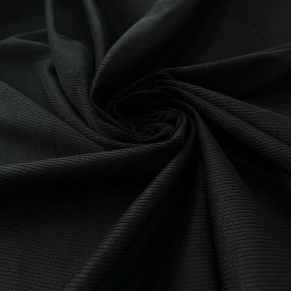 Tecido Veludo Cotelê Preto • Conexão Tecidos