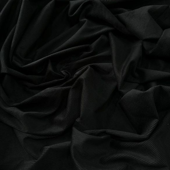 Tecido Veludo Cotelê Preto • Conexão Tecidos