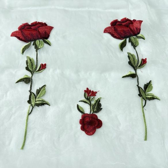 Tecido Organza Bordada Rosas Floral Romantic • Conexão Tecidos