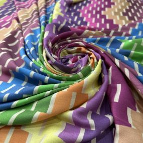 Tecido Viscose Estampada Acetinada Patchwork • Conexão Tecidos 2