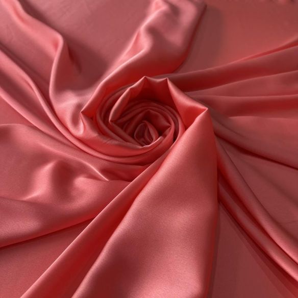 Tecido Cetim Toque de Seda Liso Rosa Goiaba • Conexão Tecidos