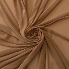 Tecido Musseline Lisa Nude Caramelo • Conexão Tecidos