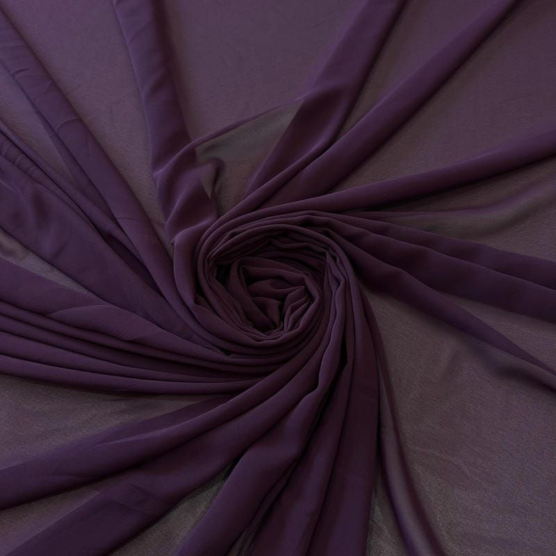 Tecido Musseline Lisa Roxo Berinjela • Conexão Tecidos