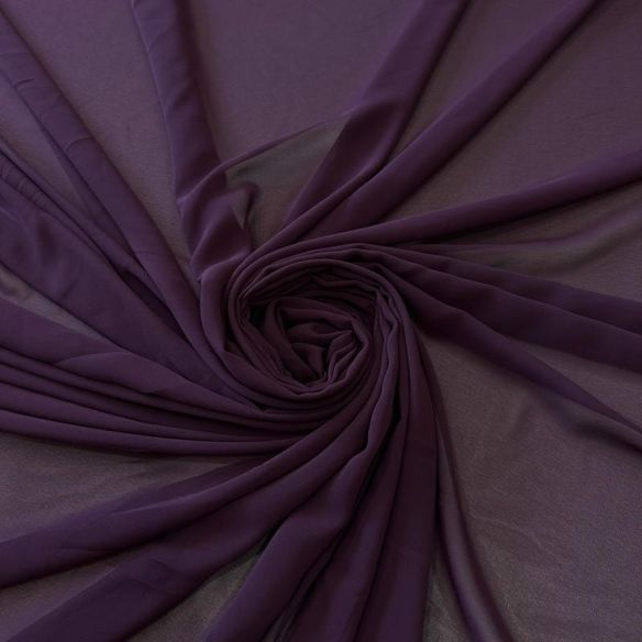 Tecido Musseline Lisa Roxo Berinjela • Conexão Tecidos