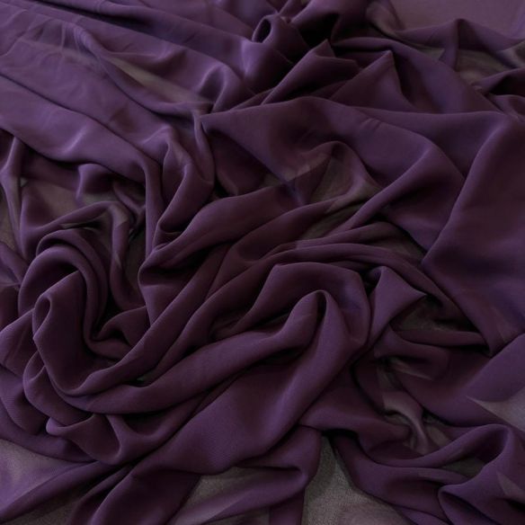 Tecido Musseline Lisa Roxo Berinjela • Conexão Tecidos
