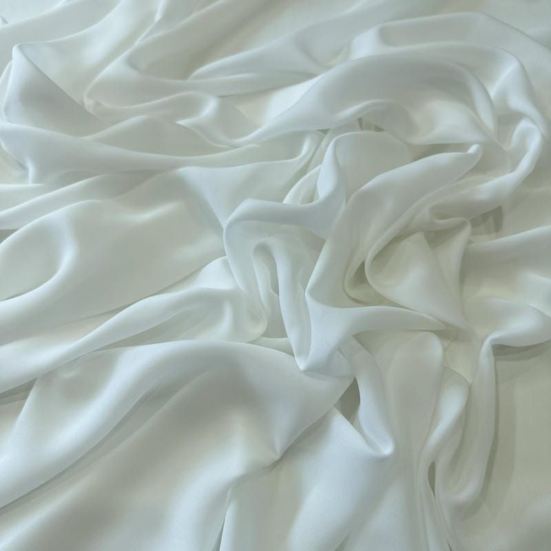 Tecido Musseline Lisa Branco Off White • Conexão Tecidos