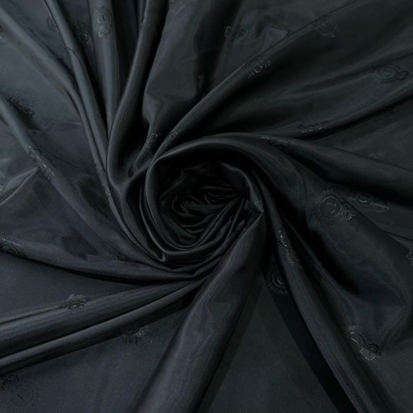 Tecido Alpaseda Liso Preto Timbrado DSL • Conexão Tecidos
