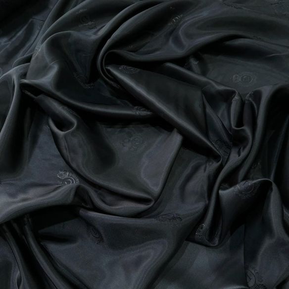 Tecido Alpaseda Liso Preto Timbrado DSL • Conexão Tecidos