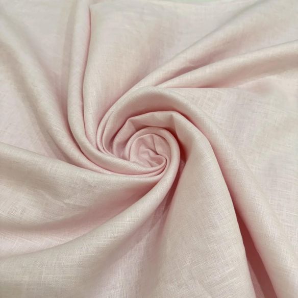 Tecido Cambraia de Linho Puro Rosa Bebê • Conexão Tecidos