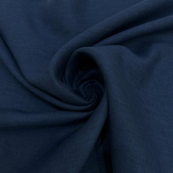 Tecido Cambraia de Linho Puro Azul Mediterrâneo • Conexão Tecidos