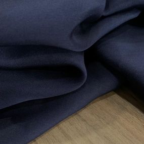 Tecido Palha De Seda Liso Azul Marinho • Conexão Tecidos