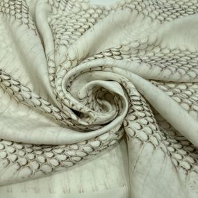Tecido Cetim de Seda Estampado Snake Skin