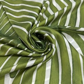 Tecido Cetim de Seda Estampado Folhagem Italiana • Conexão Tecidos