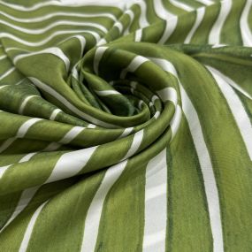 Tecido Cetim de Seda Estampado Folhagem Italiana • Conexão Tecidos 2