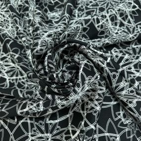 Tecido Cetim de Seda Estampado Atomic • Conexão Tecidos