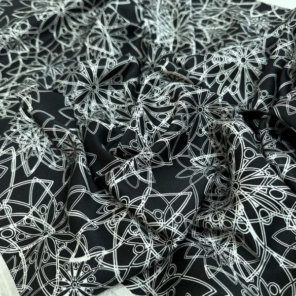 Tecido Cetim de Seda Estampado Atomic • Conexão Tecidos