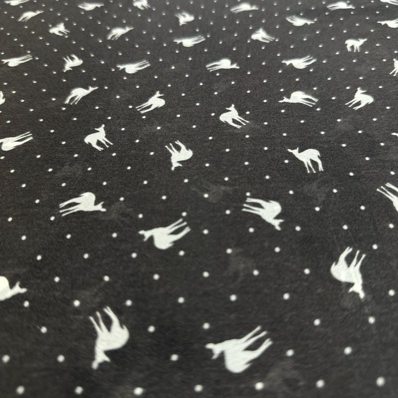Tecido Cetim de Seda Estampado Cervo