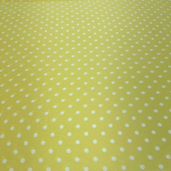 Tecido Cetim de Seda Estampado Poá Amarelo