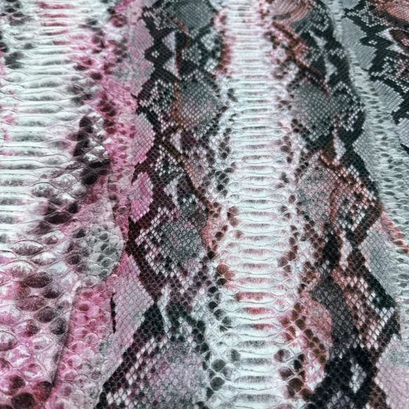 Tecido Cetim de Seda Pura Estampada Cobra Rosé • Conexão Tecidos