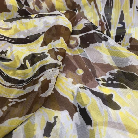 Tecido Chiffon De Seda Estampado Cmn • Conexão Tecidos
