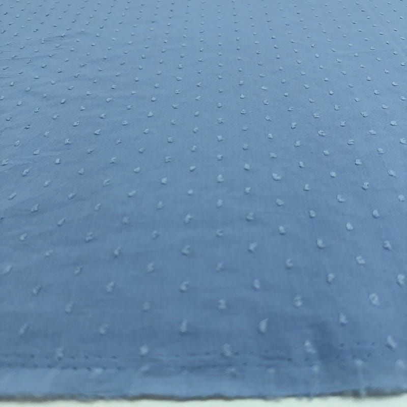 Tecido Cambraia de Algodão Pipoquinha Azul Claro • Conexão Tecidos