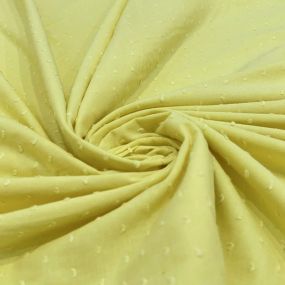 Tecido Cambraia de Algodão Pipoquinha Amarelo Canário • Conexão 2