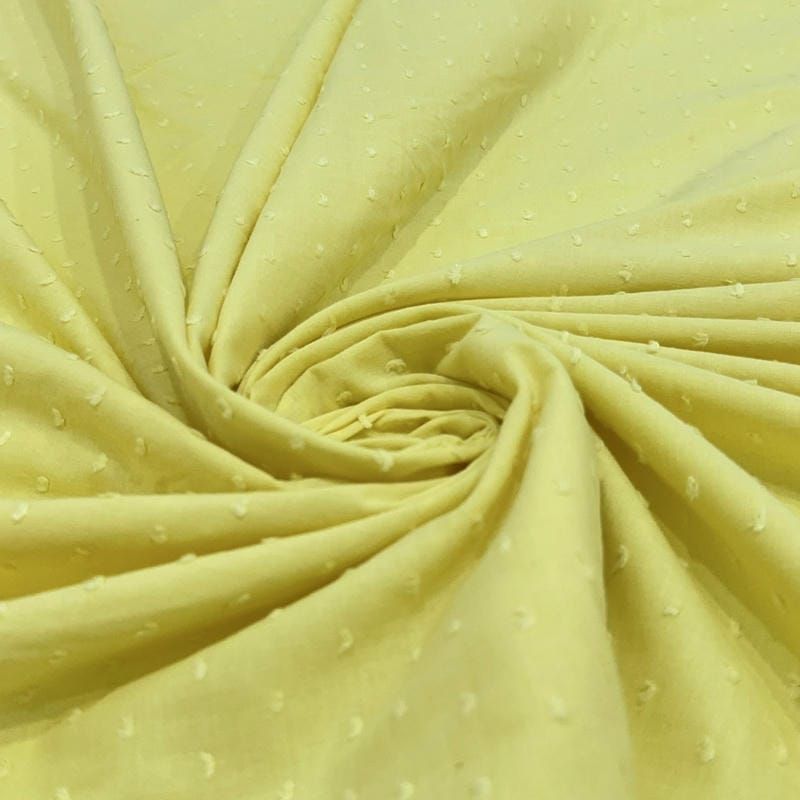 Tecido Cambraia de Algodão Pipoquinha Amarelo Canário • Conexão