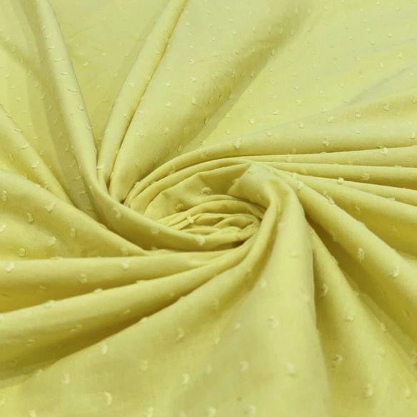 Tecido Cambraia de Algodão Pipoquinha Amarelo Canário • Conexão
