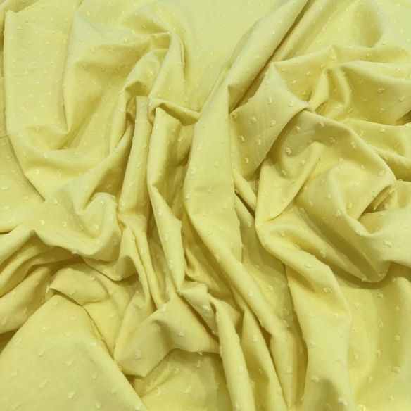 Tecido Cambraia de Algodão Pipoquinha Amarelo Canário • Conexão