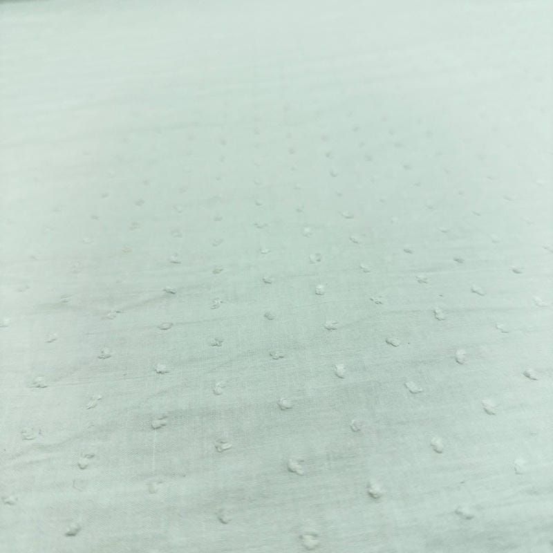 Tecido Cambraia de Algodão Pipoquinha Branco • Conexão Tecidos