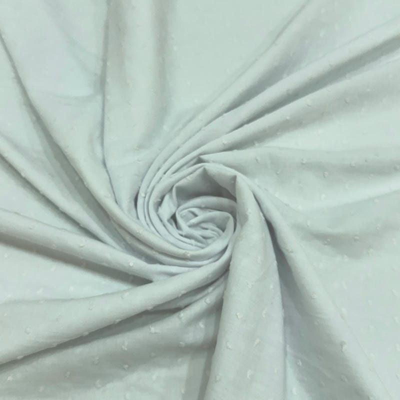 Tecido Cambraia de Algodão Pipoquinha Branco • Conexão Tecidos