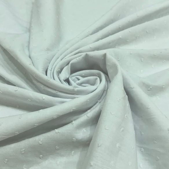 Tecido Cambraia de Algodão Pipoquinha Branco • Conexão Tecidos