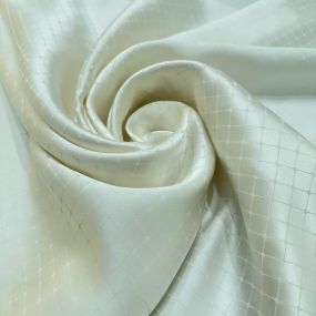 Tecido Cetim de Seda Liso Maquinetado Off White 2