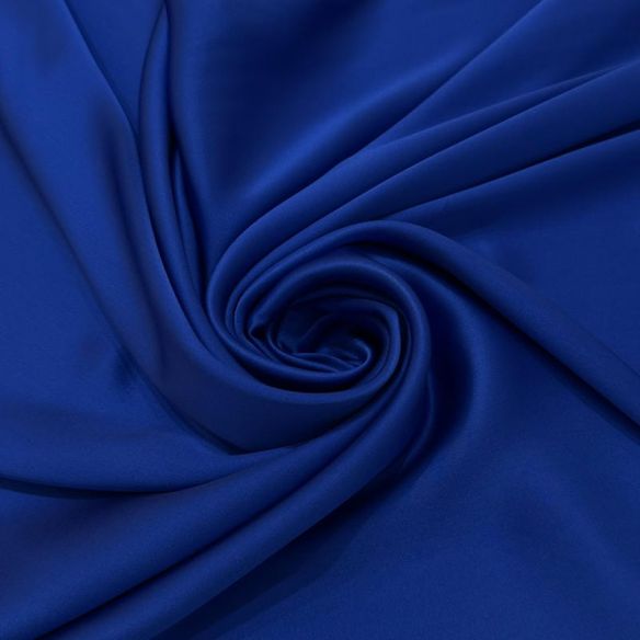 Tecido Cetim de Seda Liso Azul Royal