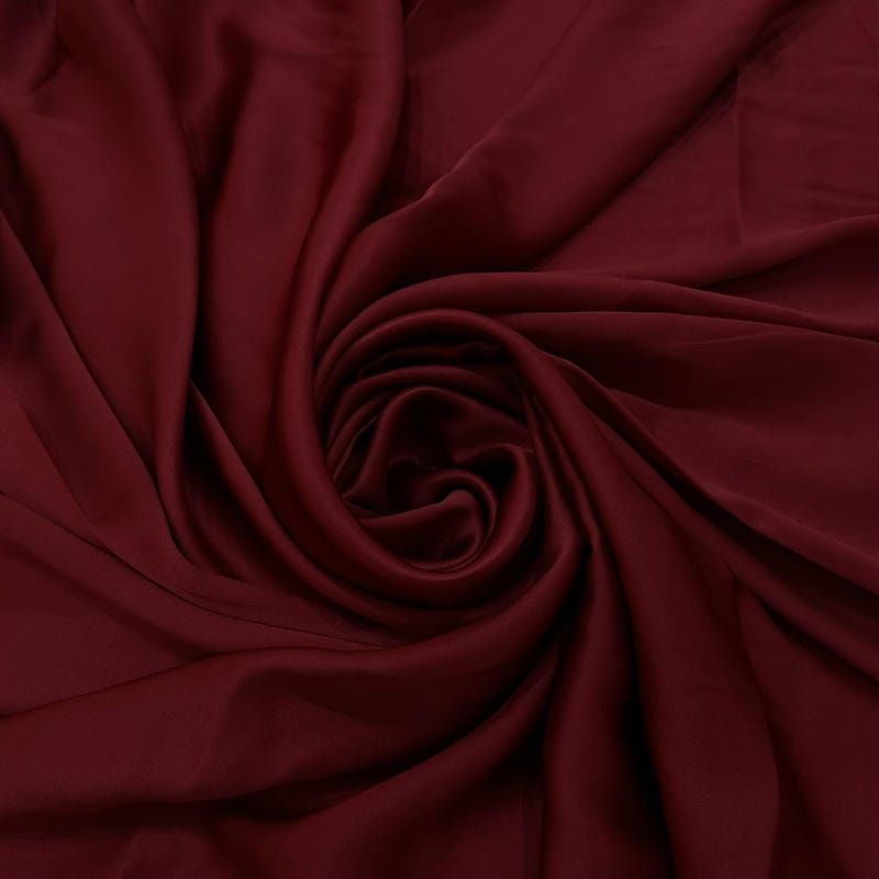Tecido Cetim de Seda Pura Vinho Marsala • Conexão Tecidos