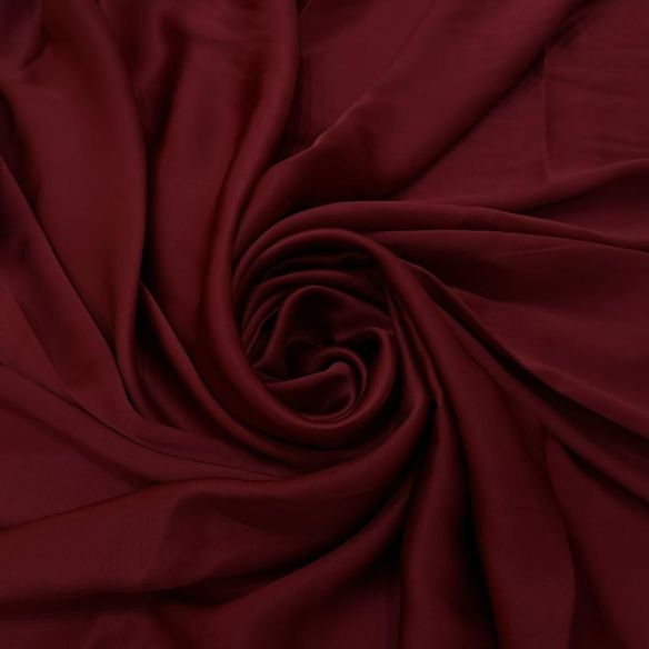 Tecido Cetim de Seda Pura Vinho Marsala • Conexão Tecidos