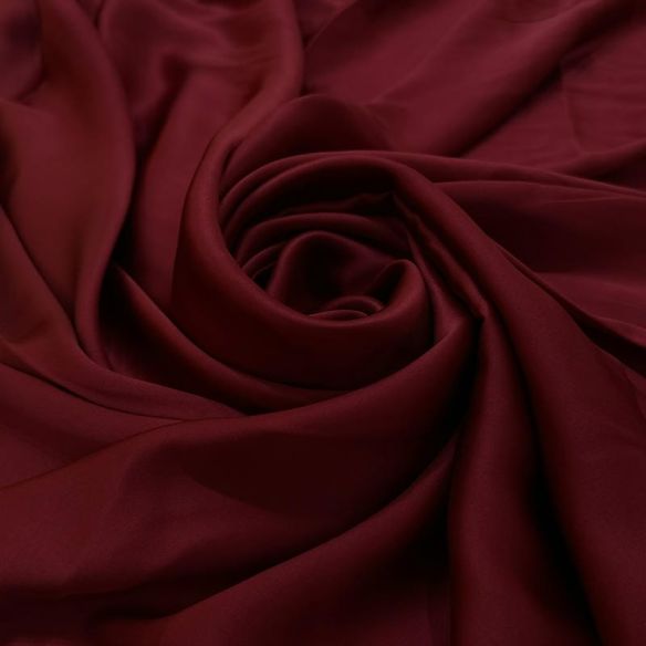 Tecido Cetim de Seda Pura Vinho Marsala • Conexão Tecidos