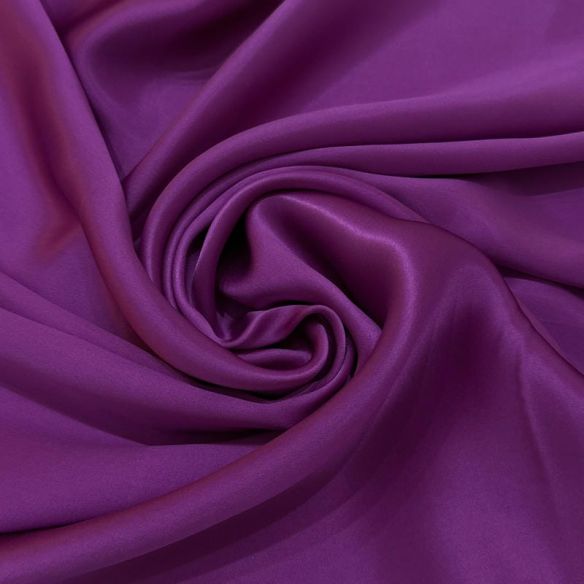Tecido Cetim de Seda Pura Roxo Ametista • Conexão Tecidos