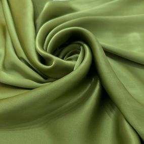 Tecido Cetim de Seda Pura Verde Oliva Claro • Conexão Tecidos 2